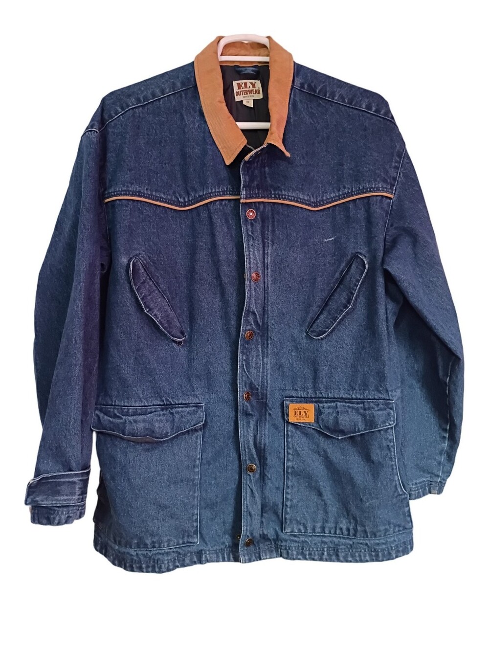 Vintage Ely Outerwear Denim Utility Jacket XL